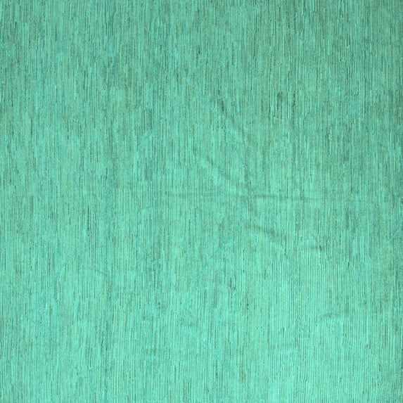 Ahgly Company Indoor Square Solid Turquoise Blue Modern Area Rugs, 3' Square