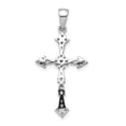 thumbnail image 3 of 14K White Gold Charm Pendant Diamond Round 1 4Ct. Cross, 3 of 4