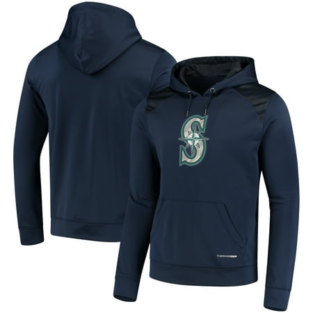 Seattle Mariners Majestic Armour Poly Fleece Pullover Hoodie - Navy