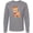 Athletic Heather, variant on Inktastic Cute Christmas Reindeer with Christmas Lights Long Sleeve T-Shirt