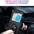 thumbnail image 5 of Compatible with Samsung Galaxy Z Flip 6 Case,with 360 Ring Holder Kickstand Card case,Armor Military Grade Protection Hybrid Silicone TPU PC Rugged Case,Magnetic with Car Mount Phone Cover,Black, 5 of 7