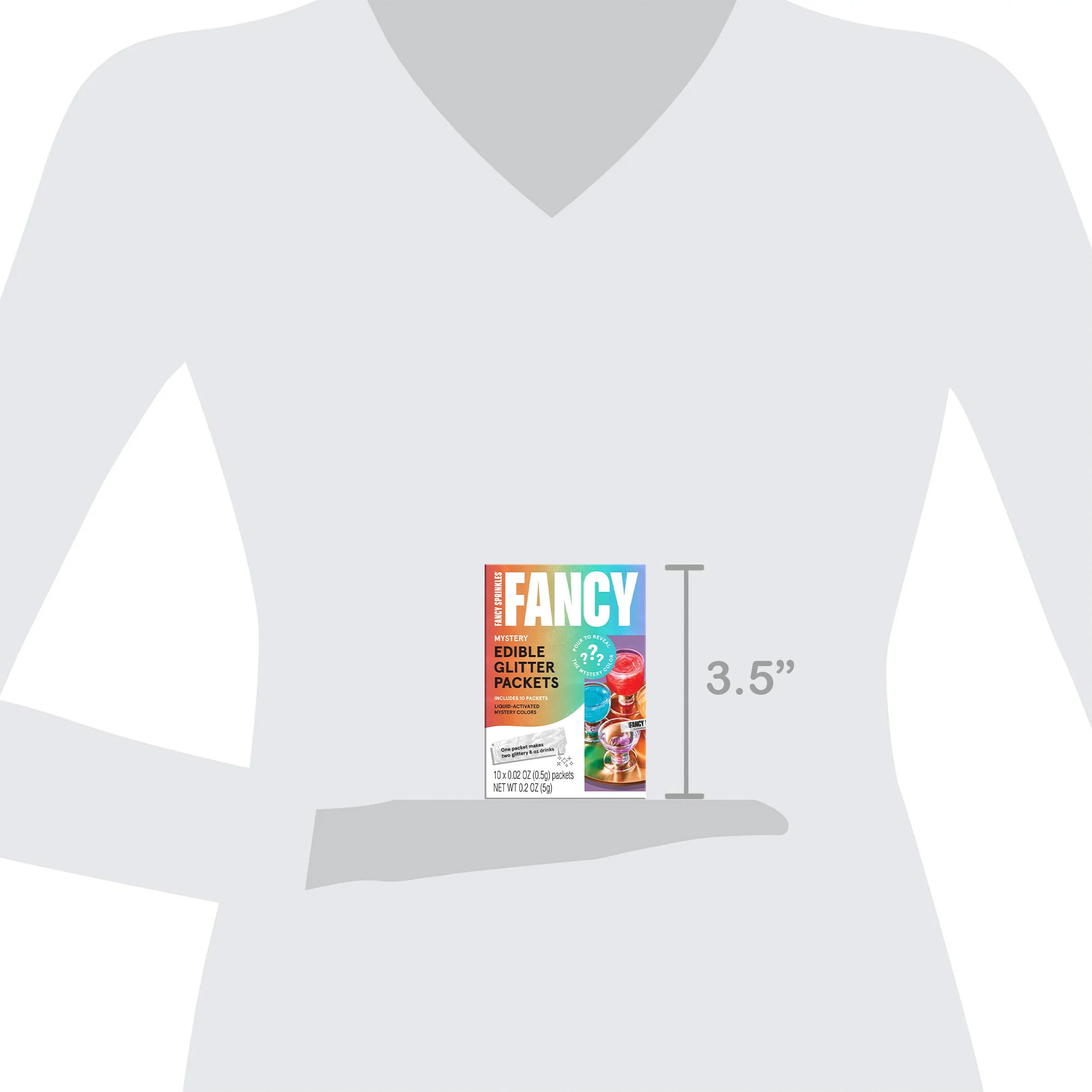 Fancy Sprinkles Mystery Edible Glitter Packets, 0.2 oz, 10 Count