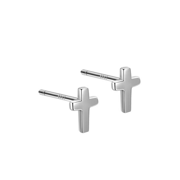 2pairs Anti-999 Fine Silver Stud Earrings for Women with 999 Stamp 5.5x4mm