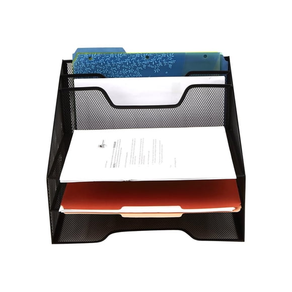 Mind Reader Organisateur de Bureau en Maille, 5 Compartiments, Noir