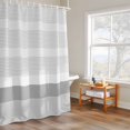 thumbnail image 6 of Abstract Stripe Fabric Shower Curtain for Bathroom Waterproof Polyester Bath Curtain with 12 Hooks Classic Gary Lines Art Washable Shower Curtain with Grommets 72"x72", 6 of 9