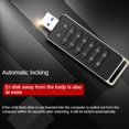 thumbnail image 4 of 4X Unidad USB Segura, Unidad Flash USB Cifrada de 32 GB Memoria con Contraseña de Hardware con Teclado USB 3.0 Disco Flash Negro, 4 of 5