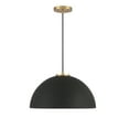 thumbnail image 3 of Trade Winds Hazel 1-Light Pendant in Matte Black with Natural Brass, 3 of 5