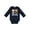 Navy, variant on Cats Rule with Cat Heads Boys or Girls Long Sleeve Baby Bodysuit