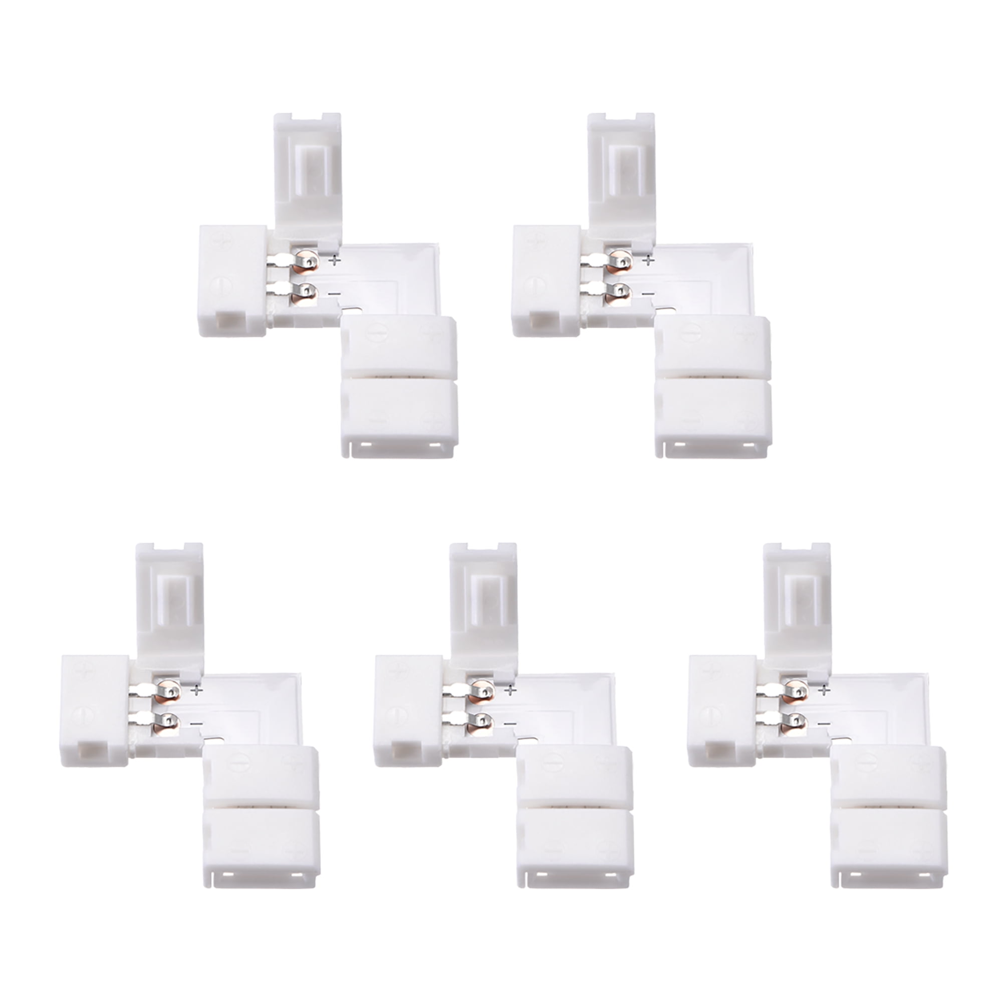 8mm 2P Lshape LED Strip Connector Corner for Single Color 3528 Lights