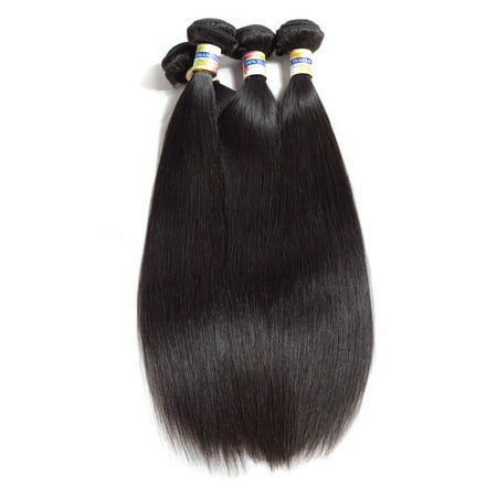Yyong Brazilian Virgin Hair 4 Bundles Straight Unprocessed 100