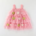 thumbnail image 2 of Zanarzt Baby Dresses Toddler Baby Girls Shiny Tutu Dress Princess Birthday Party Pageant Flower Girl Wedding Backless Dresses Red,3-4 Years, 2 of 9