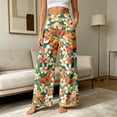 thumbnail image 2 of Arlun Floral Print Palazzo Pants for Women Summer Wide Leg Stretchy High Waist Flowy Pants 2026 Beach Vacation Bottoms Loose Comfortable Casual Trousers with Pockets 1-Yellow S, 2 of 8