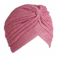 thumbnail image 2 of Eoperou Women Men Hat Shiny Beanie Middle East Area Traditional Layered Solid Color Thick Vintage Unisex Windproof Hair Protection Adult Cap, 2 of 8