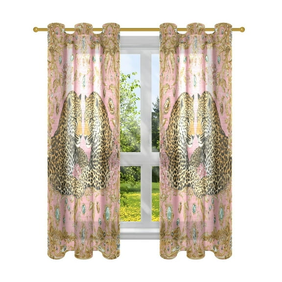 BZSMCE Window Curtain Panels Fashion Jewel-toned Love Printed 63x42in/63x52in