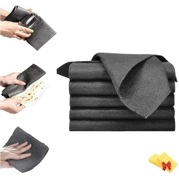 Sensationp Cleaning Cloth, Thickened Magic Cleaning Cloth, Reuseable Streak Free Microfiber Magic Cleaning Wipes, Microfiber Cleaning Cloths for Kitchen, Window, Glass, Cars (5PCS)