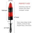 thumbnail image 4 of Wheel Rim Brush, Soft Bristle Long Master Car Wheel Brush Easy Reach Rim Tire Detailing Brush Car Washing Brush for Wheels Rims Exhaust Tips Vehicle Engine Motorcycles, No Scratches, 4 of 5