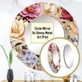 thumbnail image 3 of Designart "Blossoming Spring Array" Floral Rund Mirror For Wall Decor - Large Multicolor Round Printed Mirror -Cottage Round Living Room Mirror - 29" x 29", 3 of 6
