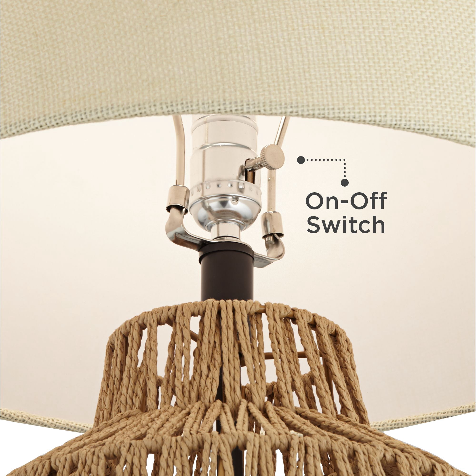 360 Lighting San Marcos Modern Coastal Table Lamp 27" Tall Natural Wicker Oatmeal Drum Shade for Bedroom Living Room Bedside Nightstand Office Kids