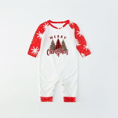 

Pajamas for Women KKCXFJX Fashionable Christmas Print Family European And American Pajamas Parent-child Suit Baby