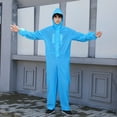 thumbnail image 4 of LHWEN EVA Protective Clothing Non-Disposable Anti-Dust Hooded Jumpsuit with Zipper and Elastic Cuffs Rainproof Isolation Suit for Outdoor Work and Measures, 4 of 8