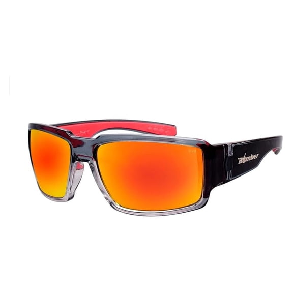 Safety Sunglasses for Men, ANSI Z87 Eyewear, 2 -Tone Smoke with Red Mirror Lens BG104RMRF