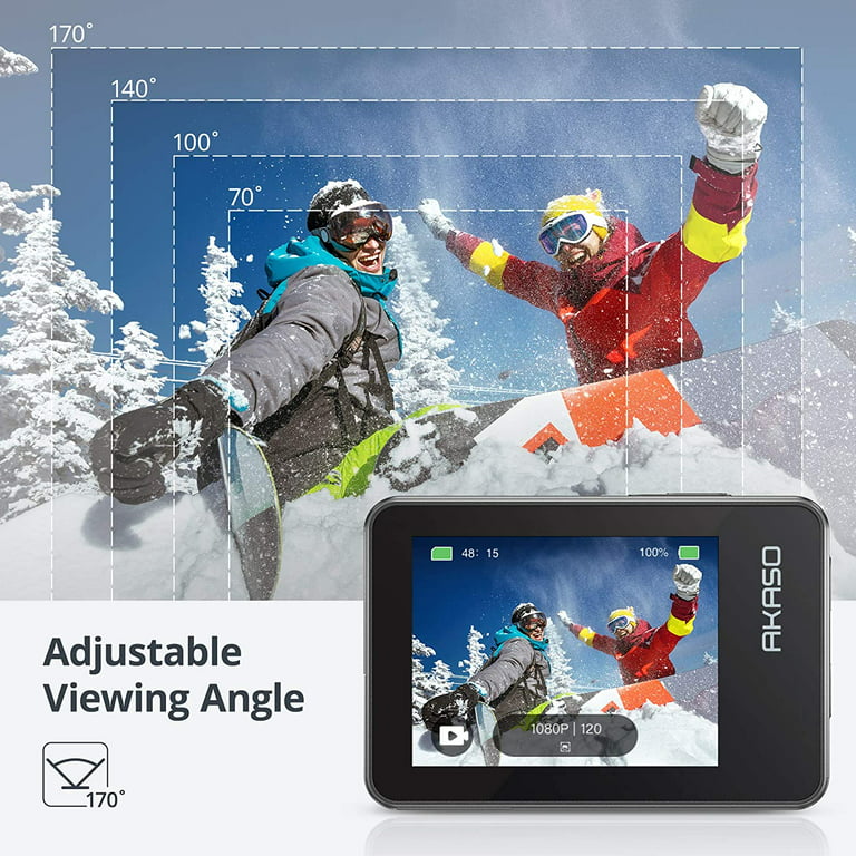 AKASO Brave 7 4K30FPS Action Camera, with Touch Screen IPX8 Waterproof 20MP  WiFi Vlog Camera 