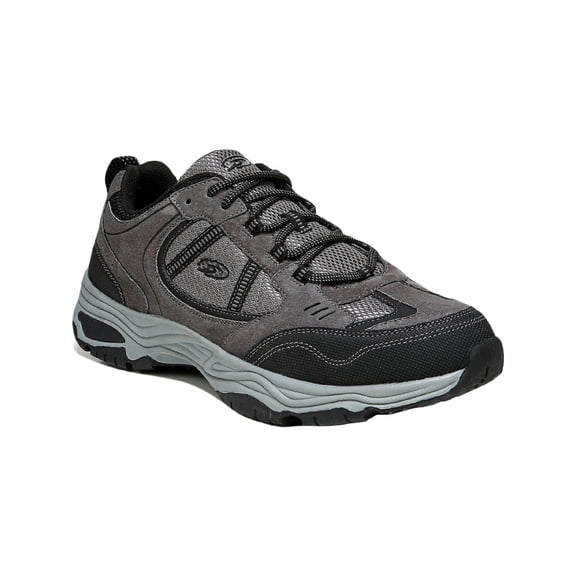 Dr Scholl's Maximum Grey Suede Breathable Lace Up Low Top Rounded Toe Sneakers (Grey Suede, 11)
