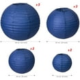 thumbnail image 5 of Dark Blue Paper Lanterns for Weddings, Birthdays, Parties and Events, 4 Size - 10 Piece, 5 of 5