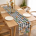 thumbnail image 3 of Easter Bunny Table Runner 36 Inches Long Farmhouse Dress Scarves, Spring Rabbits Carrots Black Buffalo Plaid Dining Tablerunner for Coffee Table/Kitchen Island/Party Décor, Small 13" x 36", 3 of 8