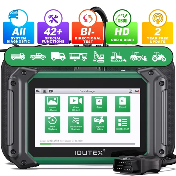 TS710 Heavy Duty Truck Scanner with DPF Regen, Full System OBD2 Scanner Truck Diagnostic Tool, Bi-directional Scan Tool, 42  Resets Diesel Code Reader for Truck & Commercial Vehicle