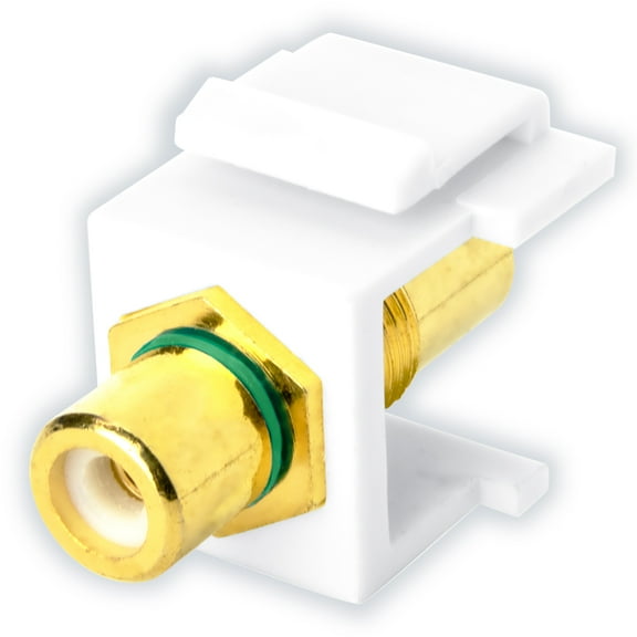 Skywalker Brand — Keystone RCA Female to RCA Female Connector Insert (Green Band | White)
