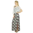 thumbnail image 2 of Bimba Robe Maxi Fendue en Rayonne pour Femmes avec Poncho en Filet Collection Signature, 2 of 6
