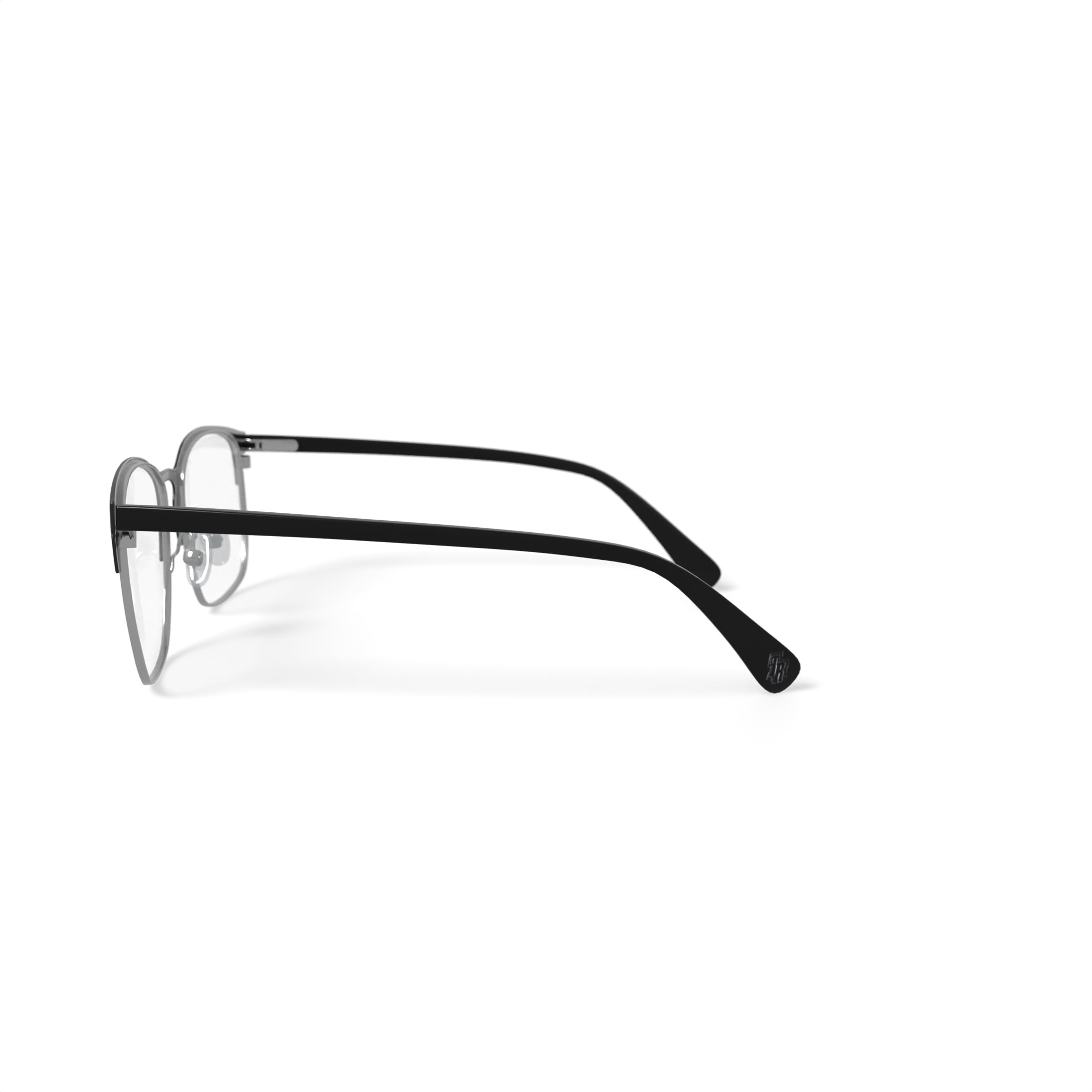True Religion Men's Malcom Browline Prescription Eyeglasses with Case, Black