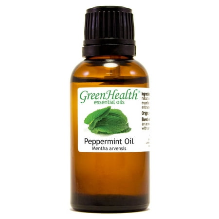 Peppermint Essential Oil - 1 fl oz (30 ml) Glass Bottle w/ Euro Dropper - 100% Pure Essential Oil by