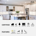 thumbnail image 2 of HENF-DALS 4 Inch Round Recessed Panel Light with Junction Box/Driver | CCT Color Selectable 2700K, 3000K, 3500K, 4000K, 5000K | 11W, 770 Lumens | Dimmable Pot Light | Wet Rated | ETL Certified | Whit, 2 of 4