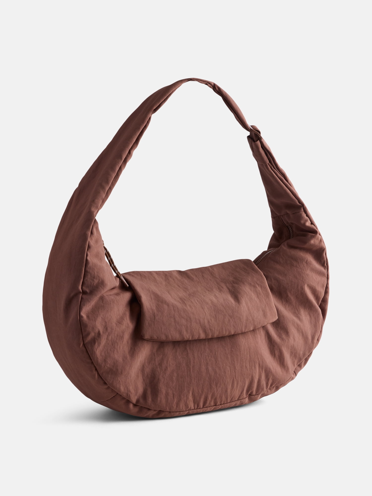 No Boundaries Women's Hands Free Hobo Bag, Brown