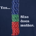 thumbnail image 3 of CafePress - Size Does Matter Poker Graphic Dark T Shirt - Men's Classic Graphic Cotton T-Shirt, 3 of 4