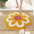 thumbnail image 5 of Flower Bathroom Rugs, Pink Bath Mat, Beauty Bath Rugs, Ultra Soft Microfiber Bath Mats, Machine Washable Flower Rug, Shower Bathtub Mat Gift Aesthetic Summer Room Decor, 23.6x23.6 in, 5 of 8