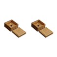 thumbnail image 2 of Toystoory Bamboo Soap Box Sturdy Convenient Soap Container Storage Bathtub Accessories Dish Waterproof Dish Rack Shower Durable for Hotel Como se muestra 2piezas Toystoory CBP585659, 2 of 5