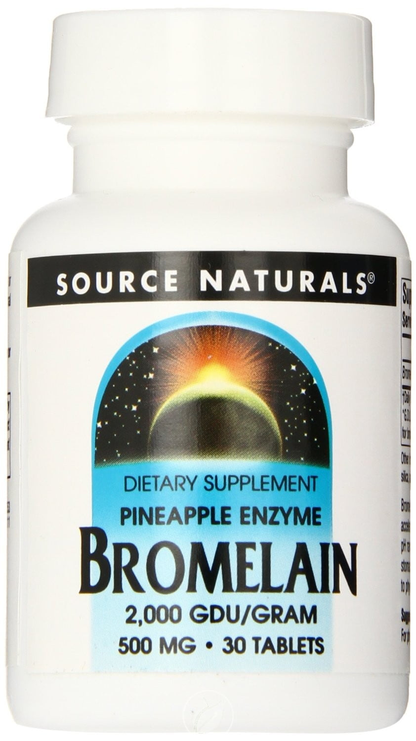 Bromelain 2000 GDU/G 30 Tabs by Source Naturals, Pack of 2
