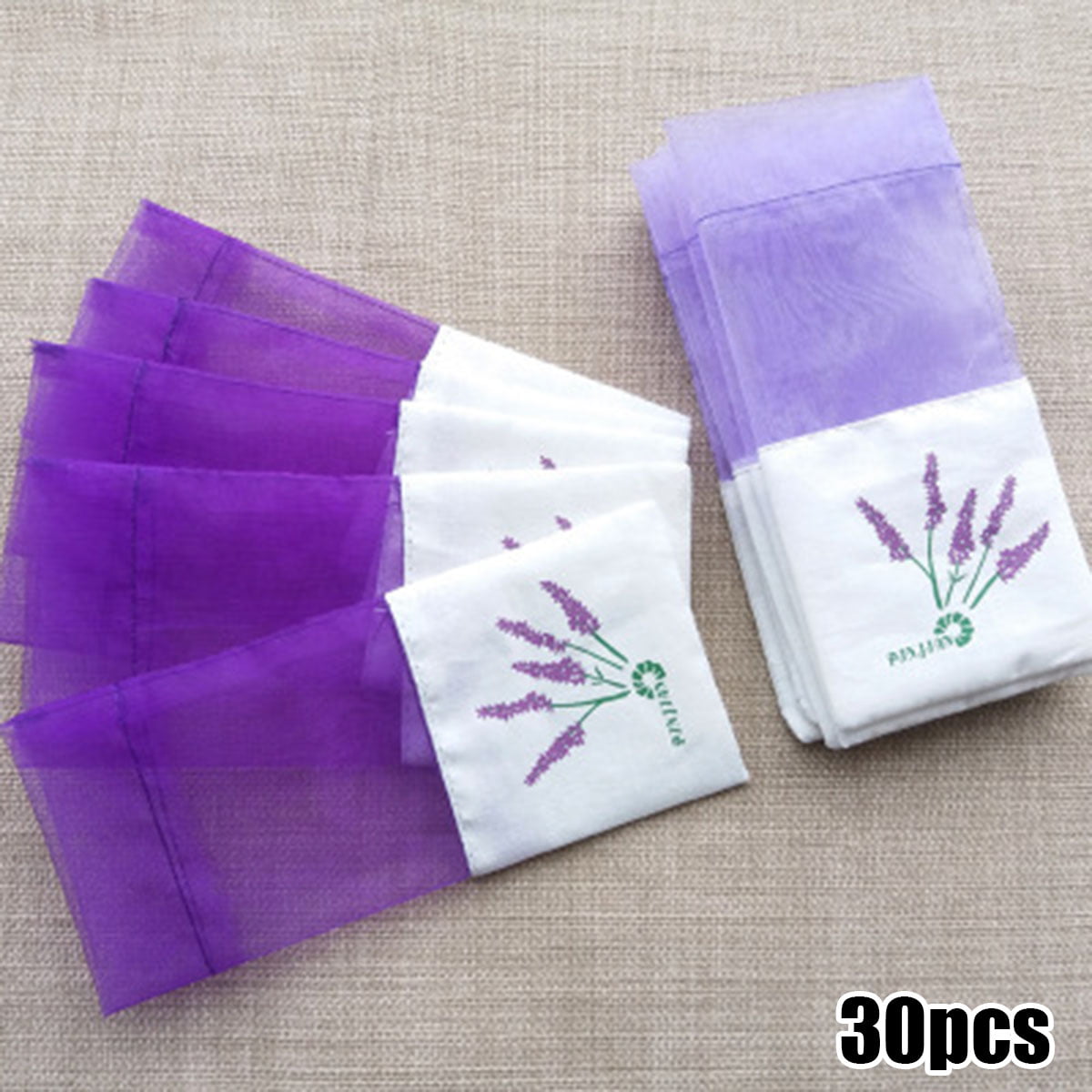 30PCS Empty Sachet Bags Portable Lavender Fragrance Bags for Storage Spice 