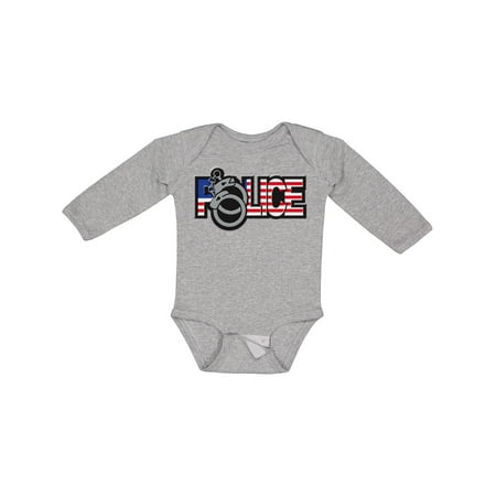 

Inktastic Police Logo Handcuffs Gift Baby Boy or Baby Girl Long Sleeve Bodysuit