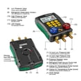 thumbnail image 3 of Digital Pressure Gauge Refrigeration Digital Vacuum Pressure Manifold Tester Meter HVAC Temperature Tester For Car Repair ,Easy to Use, 3 of 7
