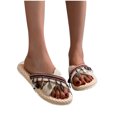 thumbnail image 4 of Women Flowers Open Toe Slippers Shoes Comfy Sandals Casual Comfortable Beach Sandals, 4 of 6