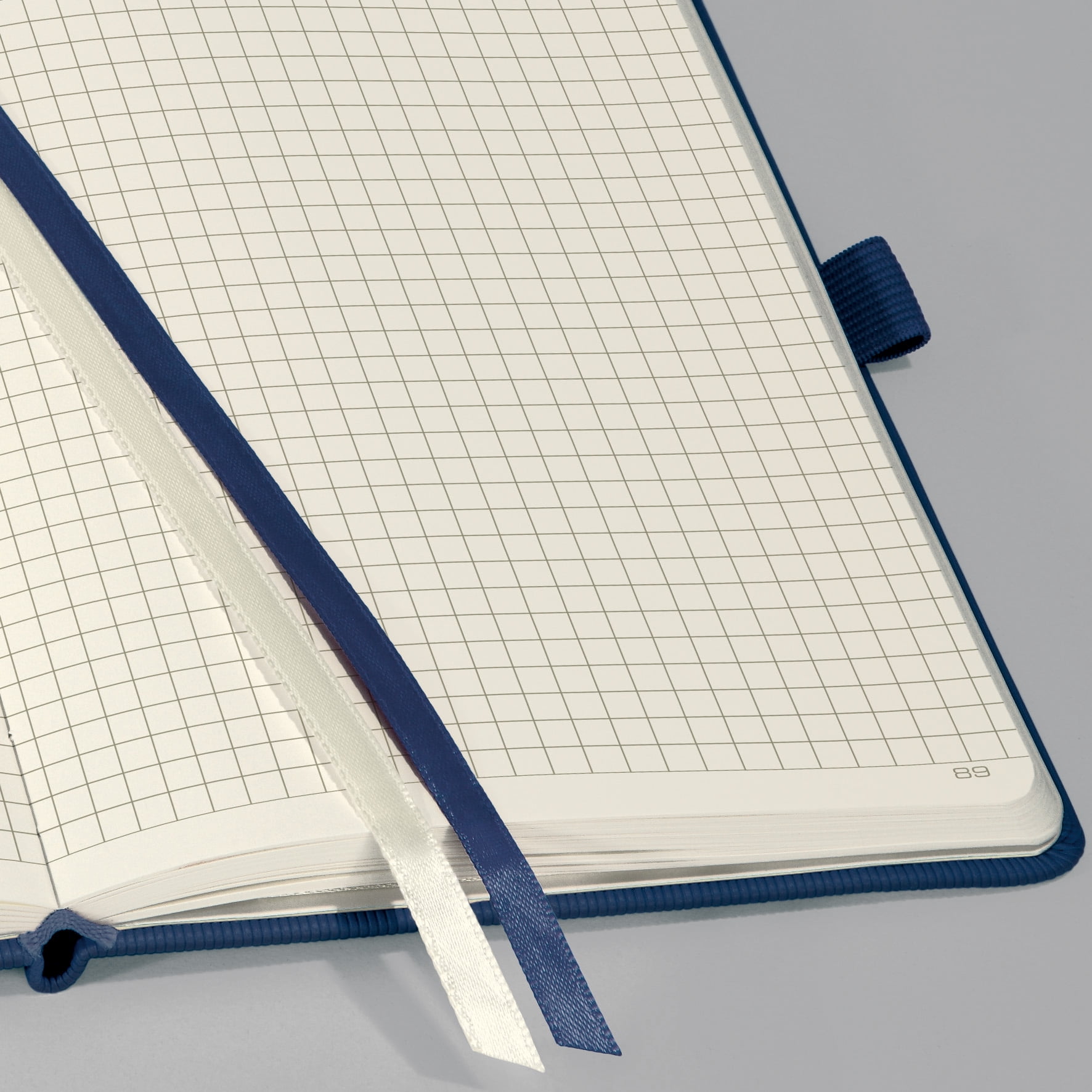 Sigel Hardcover Graph Notebook with Elastic Closure, Blue, A5 Journal Size (SGA5HES-BL)