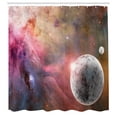 thumbnail image 3 of Ambesonne Pink Shower Curtain, Frozen Planet Nebula, 69"Wx70"L, Pink, 3 of 5