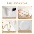 thumbnail image 5 of 4/6/8/10/12 Inch Plate Dish Hangers Holder W-shaped Wall Display Decorative Invisible Spring Hanging Hook Golden ﻿, 5 of 9