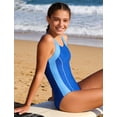 thumbnail image 5 of Aideaone Girls Athletic One Piece Swimsuits Racerback Modest Bathing Suit with Detachable Padded 9-16Y, 5 of 8