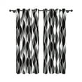 thumbnail image 5 of Aofoto Black Modern Abstract Striped Curtains, Darkening Privacy Window Drapes for Living Room ,2 Panels , 42" W x 84" L, 5 of 5