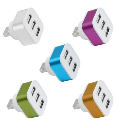 One-point three-interface extender car charger hub multi-port conversion one-to-three mobile phone universal（5pcs-random color）